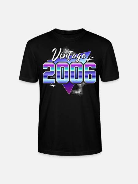 Retro 18th Anniversary 2006 - Stanley/Stella CRAFTER Unisex Organic T-Shirt - black