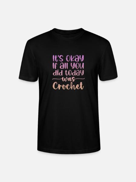 Crochet Knitting - Stanley/Stella CRAFTER Unisex Organic T-Shirt - black