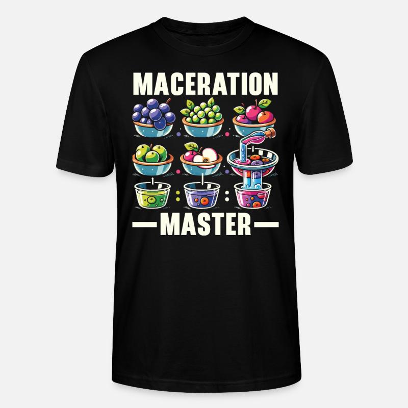 Mazerationsprozess Lebensmittelzubereitung Einweichen - Stanley/Stella Unisex Bio-T-Shirt CRAFTER - Schwarz