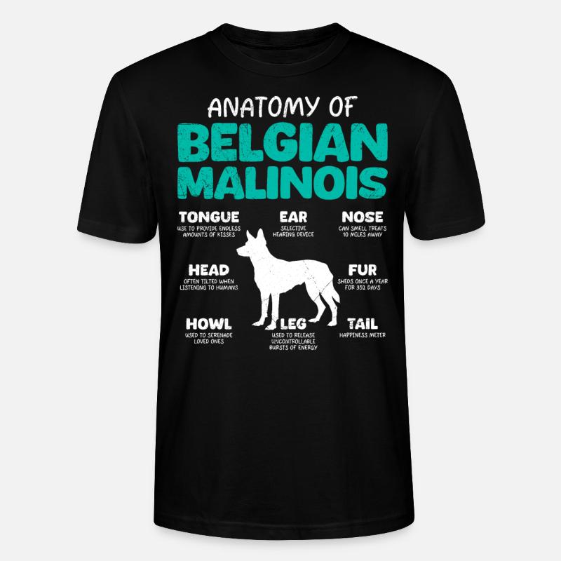 Berger Belge ANATOMIE D’UN BELGE - T-shirt bio CRAFTER Stanley Stella Unisexe - noir