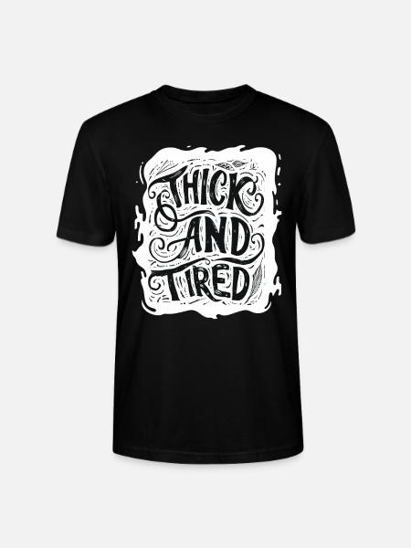 Fat and tired - Stanley/Stella CRAFTER Unisex Organic T-Shirt - black