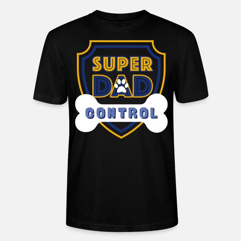 Super Dad Control Dark Blue - Stanley/Stella Unisex Bio-T-Shirt CRAFTER - Schwarz