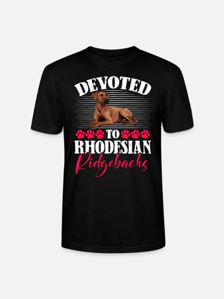 Ridgebacks DEVOTED TO RHODESIAN RIDGEBACKS - Stanley/Stella Unisex Bio-T-Shirt CRAFTER - Schwarz