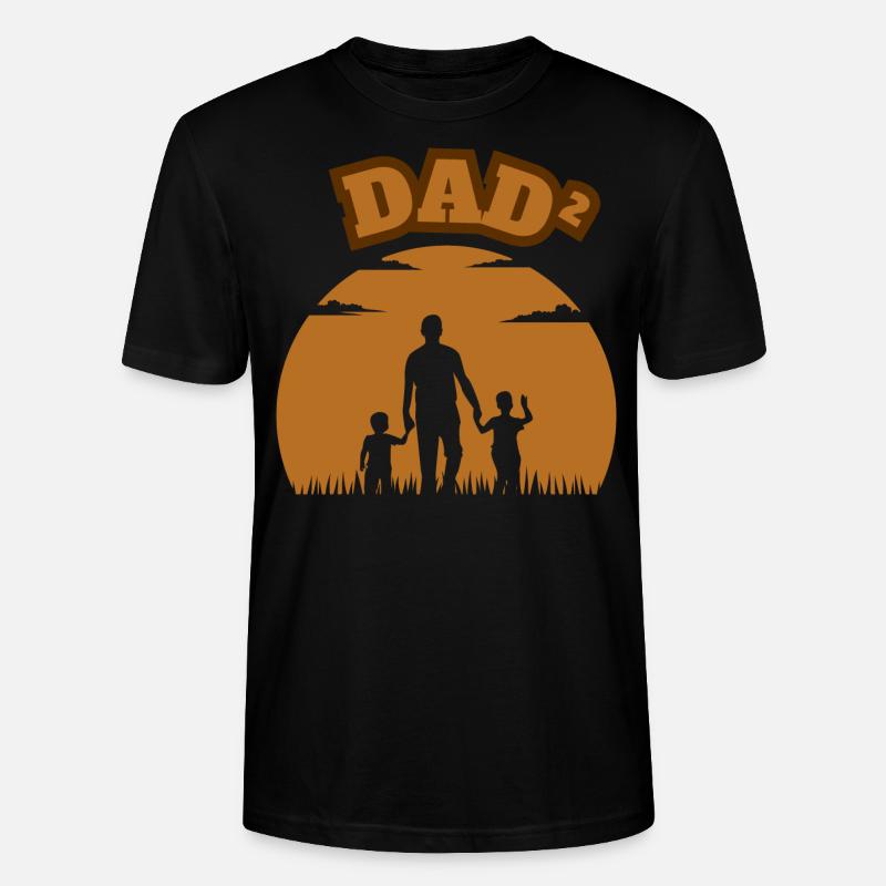 Dad² 2 Sons Brown - Stanley/Stella Unisex Bio-T-Shirt CRAFTER - Schwarz