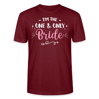 Vieille fille - T-shirt bio CRAFTER Stanley Stella Unisexe - bordeaux - Devant - Alina (178cm) & Michal (187cm)