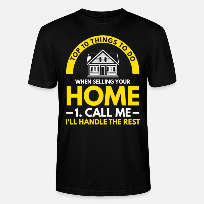 Agent immobilier Cadeau d’agent immobilier - T-shirt bio CRAFTER Stanley Stella Unisexe - noir