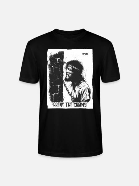 Suffering man, break the chains - Stanley/Stella CRAFTER Unisex Organic T-Shirt - black