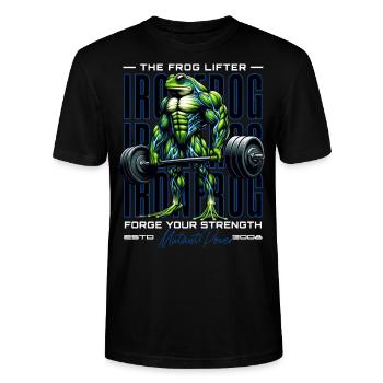 The Frog Lifter - Stanley/Stella Unisex Bio-T-Shirt CRAFTER - Schwarz - Vorne - Alina (178cm) & Michal (187cm)