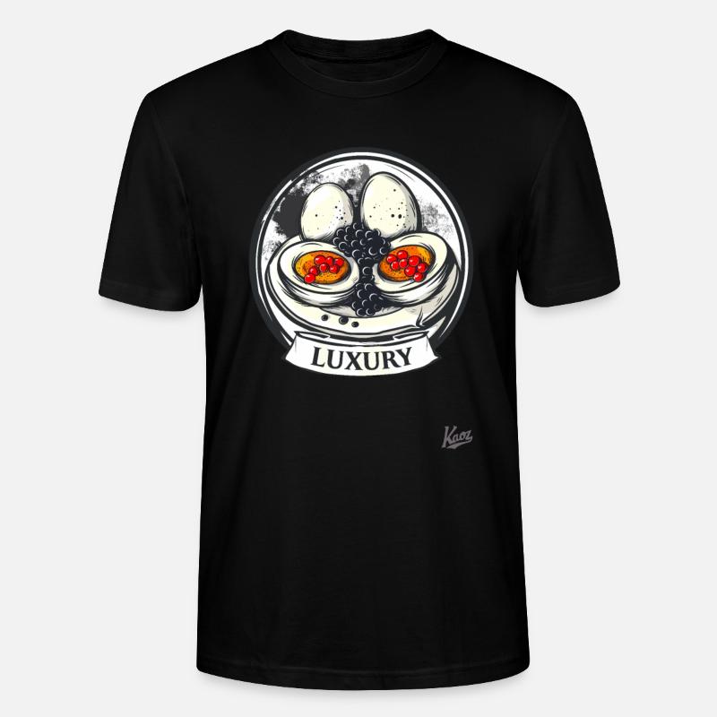 Eier, Kaviar und Luxus - Stanley/Stella Unisex Bio-T-Shirt CRAFTER - Schwarz