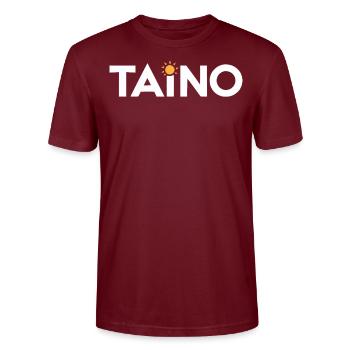 Taino-Indianer Puerto Rico Boricua Puerto-Ricaner - Stanley/Stella Unisex Bio-T-Shirt CRAFTER - Burgunderrot - Vorne - Alina (178cm) & Michal (187cm)