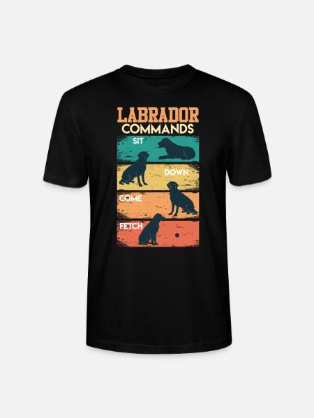 Labrador COMMANDOS Labrador Lover Funny - Stanley/Stella CRAFTER Unisex Organic T-Shirt - black