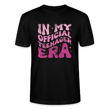 Teenager - Stanley/Stella Unisex Bio-T-Shirt CRAFTER - Schwarz - Vorne - Alina (178cm) & Michal (187cm)