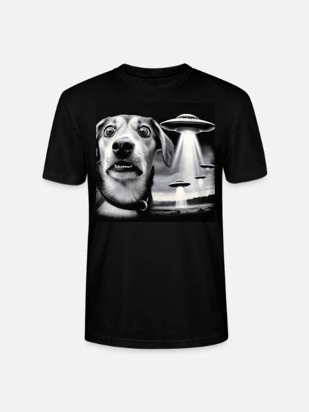 Chokerede hunde og UFO'er - Sci-Fi Surprise Design - Stanley Stella CRAFTER unisex økologisk-T-shirt - sort