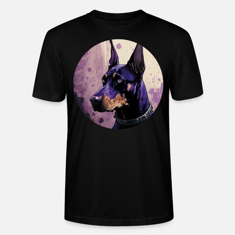 Cooler Dobermann - Stanley/Stella Unisex Bio-T-Shirt CRAFTER - Schwarz