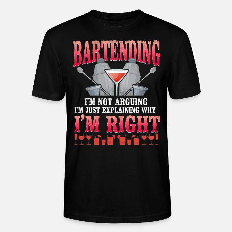 Bartender Mixologist Bartender I'm - Stanley/Stella Unisex Bio-T-Shirt CRAFTER - Schwarz