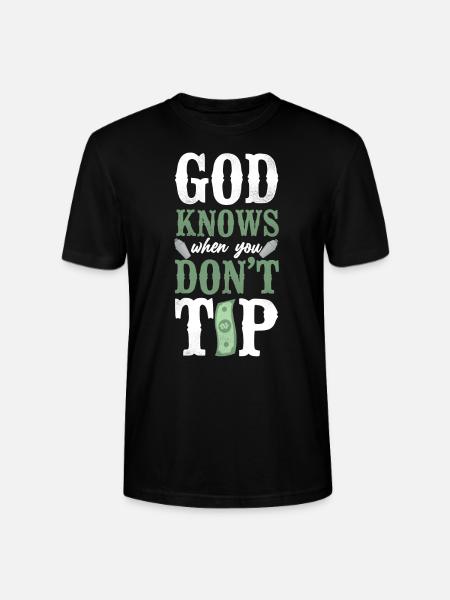 Bartender Mixologist God Knows - Stanley/Stella Unisex Bio-T-Shirt CRAFTER - Schwarz