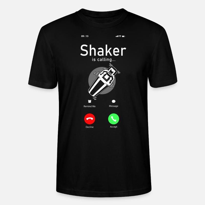 Bartender Mixologist Phone Display - Stanley/Stella Unisex Bio-T-Shirt CRAFTER - Schwarz