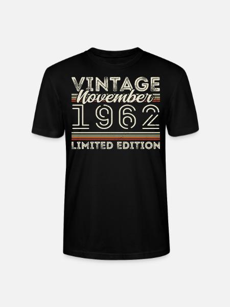 Born November 1962 Birthday November 1962 - Stanley/Stella CRAFTER Unisex Organic T-Shirt - black