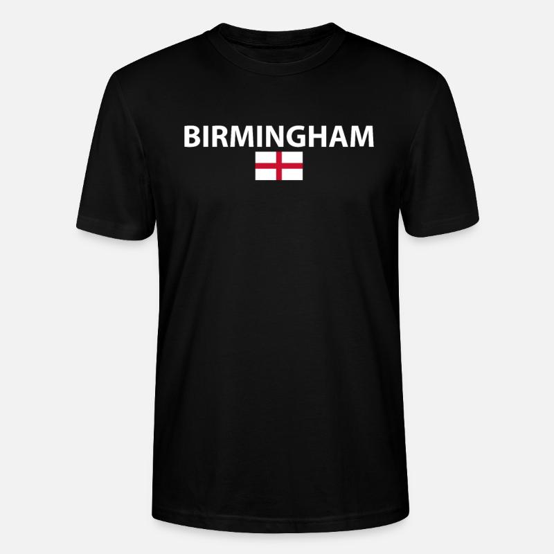Birmingham Angleterre Drapeau anglais Anglais - T-shirt bio CRAFTER Stanley Stella Unisexe - noir
