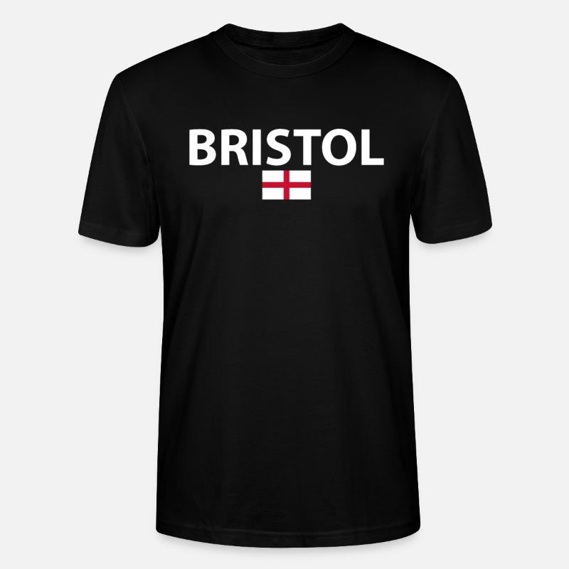 Bristol Angleterre Anglais Drapeau Anglais - T-shirt bio CRAFTER Stanley Stella Unisexe - noir