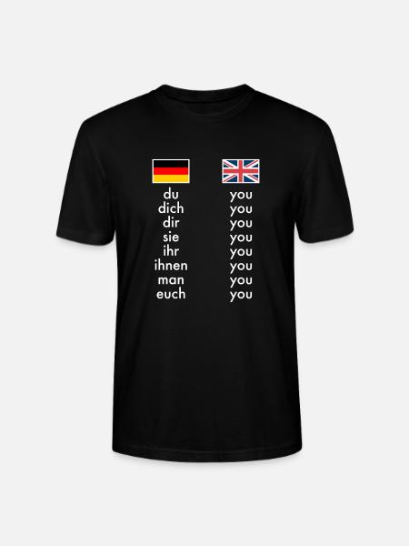 Engelsk Tysk Grammatik Læring Sjove lærere - Stanley Stella CRAFTER unisex økologisk-T-shirt - sort