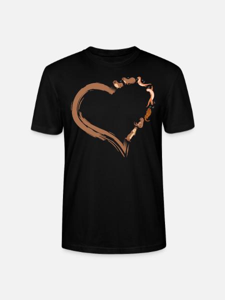 Otter Heart - Stanley/Stella CRAFTER Unisex Organic T-Shirt - black