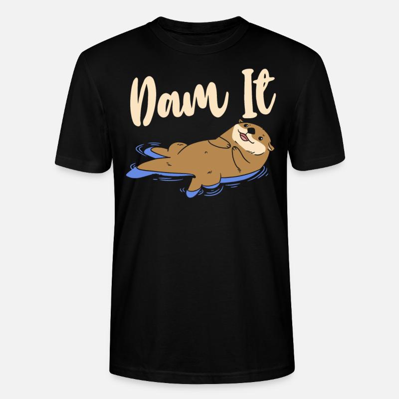 Otter Pun Dam It - T-shirt bio CRAFTER Stanley Stella Unisexe - noir