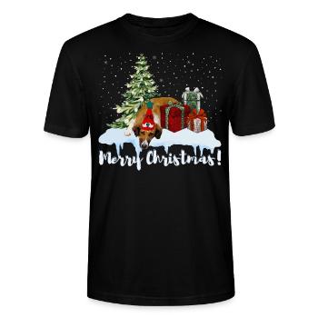 Billy - Stanley/Stella Unisex Bio-T-Shirt CRAFTER - Schwarz - Vorne - Alina (178cm) & Michal (187cm)