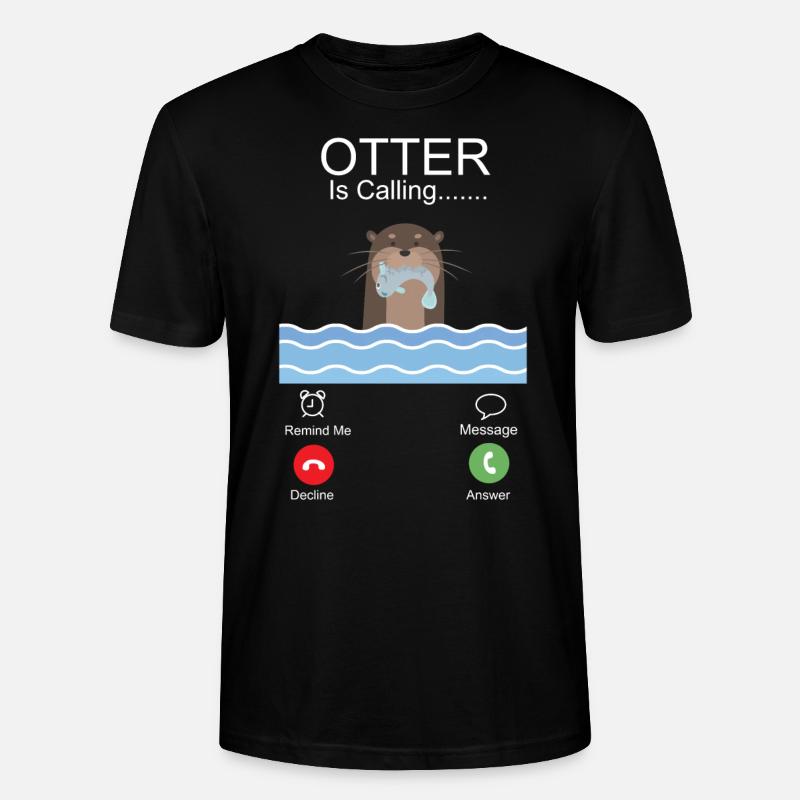 Otter Phone Display Otter Is - Stanley/Stella Unisex Bio-T-Shirt CRAFTER - Schwarz
