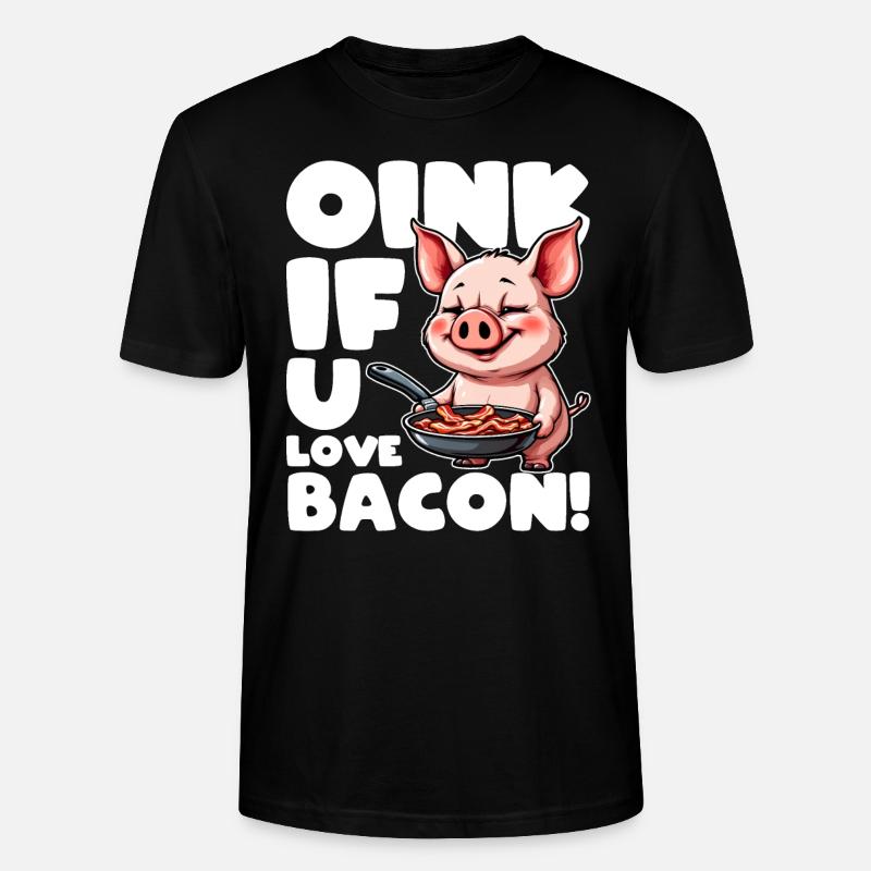 OINK, WENN SIE SPECK LIEBEN - Stanley/Stella Unisex Bio-T-Shirt CRAFTER - Schwarz