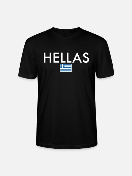 Hellas Grèce Drapeau grec Grec - T-shirt bio CRAFTER Stanley Stella Unisexe - noir