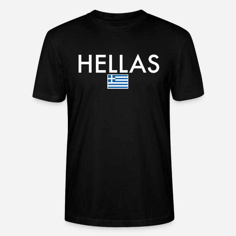 Hellas Grèce Drapeau grec Grec - T-shirt bio CRAFTER Stanley Stella Unisexe - noir