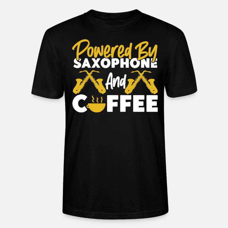 Saxophone Café Propulsé par - T-shirt bio CRAFTER Stanley Stella Unisexe - noir