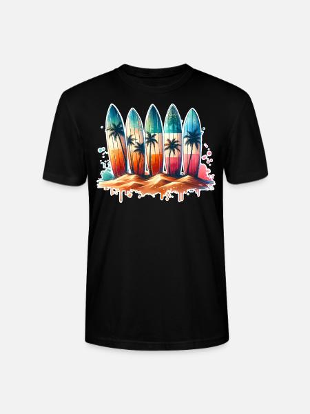 Surfing Surfers - Stanley/Stella CRAFTER Unisex Organic T-Shirt - black