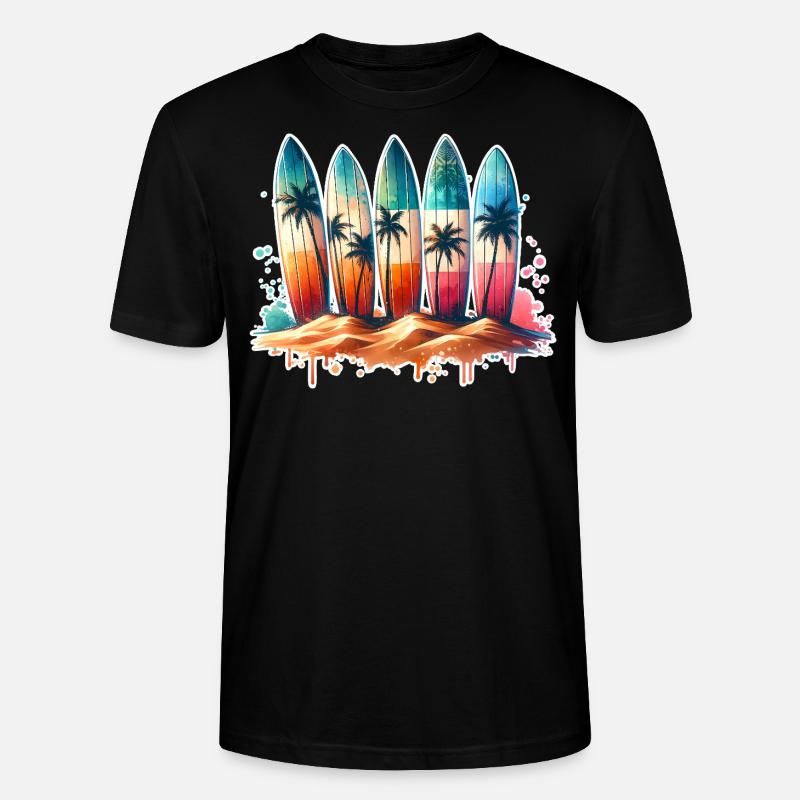 Surfen Surfer - Stanley/Stella Unisex Bio-T-Shirt CRAFTER - Schwarz