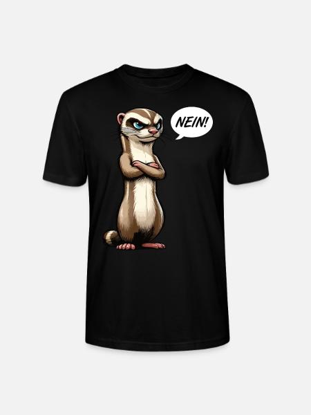 Nein Frettchen Frettchenhalter Frettchenbesitzer - Stanley/Stella Unisex Bio-T-Shirt CRAFTER - Schwarz