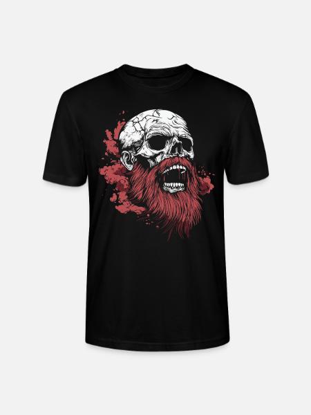 Bearded Skull – Viking Rage Art - Stanley/Stella CRAFTER Unisex Organic T-Shirt - black