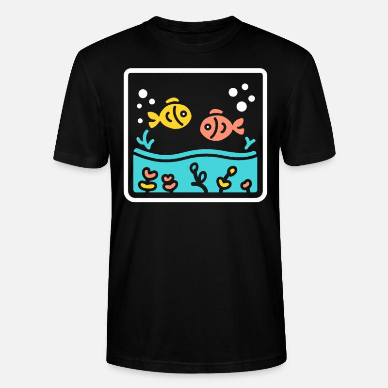 Aquarium - Stanley/Stella Unisex Bio-T-Shirt CRAFTER - Schwarz