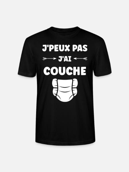 Couches - T-shirt bio CRAFTER Stanley Stella Unisexe - noir