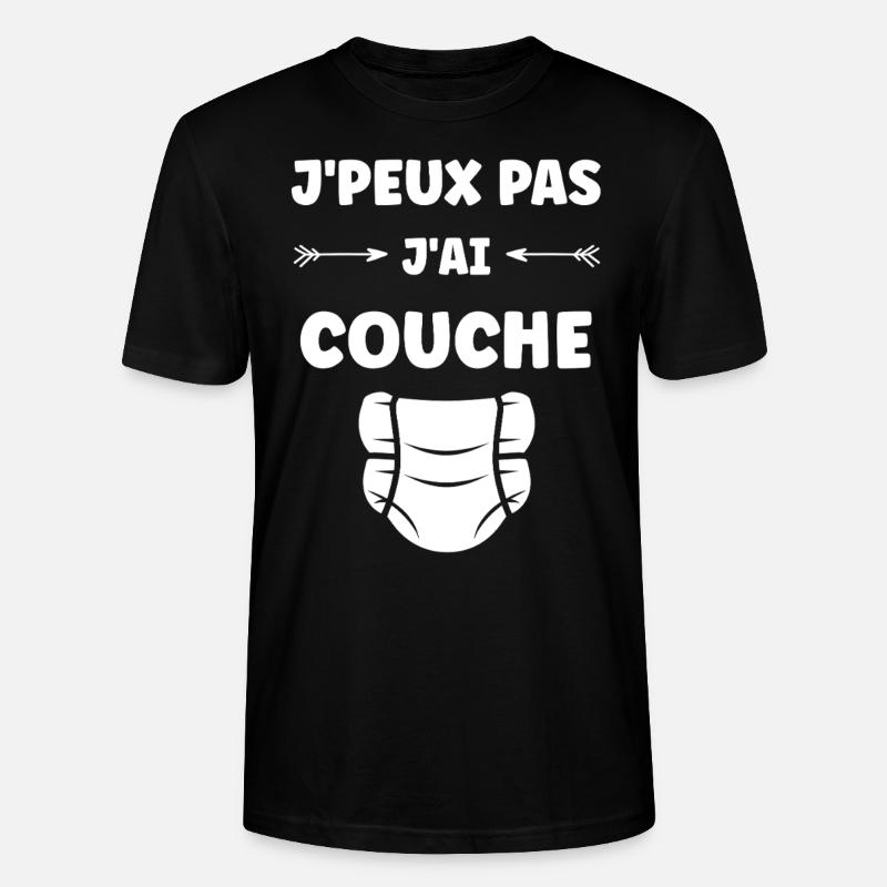 Couches - T-shirt bio CRAFTER Stanley Stella Unisexe - noir