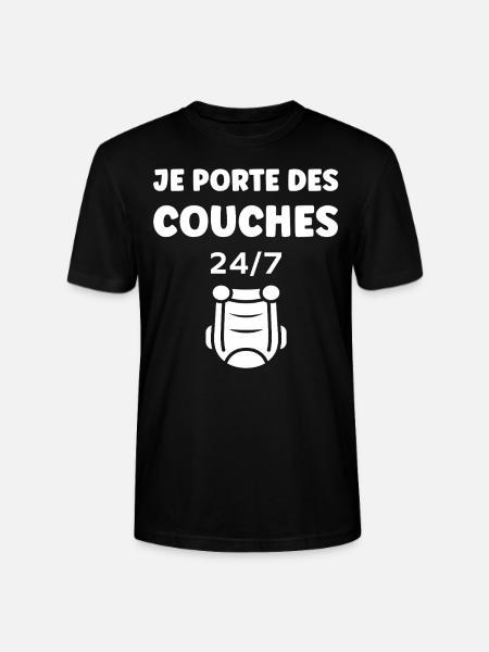Couches - T-shirt bio CRAFTER Stanley Stella Unisexe - noir