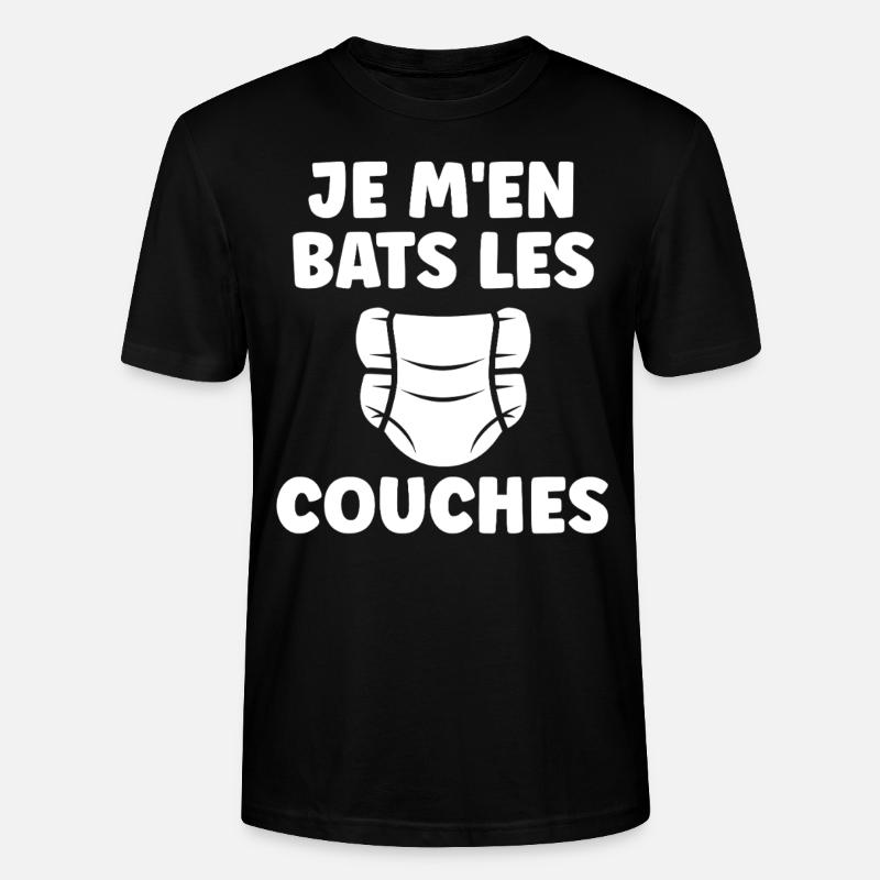 Couches - T-shirt bio CRAFTER Stanley Stella Unisexe - noir