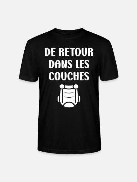 Couches - T-shirt bio CRAFTER Stanley Stella Unisexe - noir