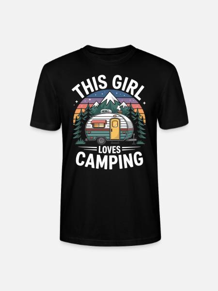 Diese Frau liebt Camping - Stanley/Stella Unisex Bio-T-Shirt CRAFTER - Schwarz