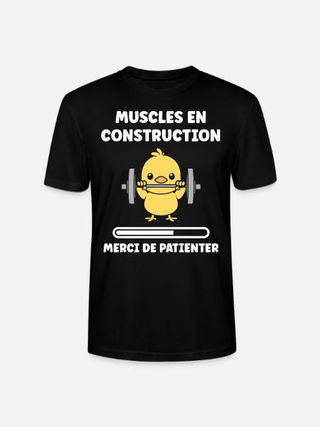Animaux Humour musculation - T-shirt bio CRAFTER Stanley Stella Unisexe - noir