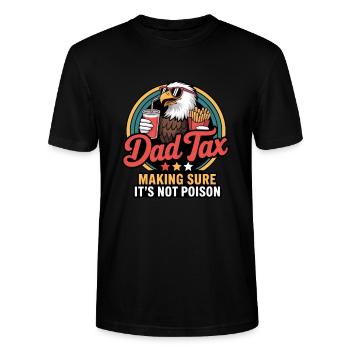 Dad Tax Making Sure It's Not Poison - Stanley/Stella Unisex Bio-T-Shirt CRAFTER - Schwarz - Vorne - Alina (178cm) & Michal (187cm)