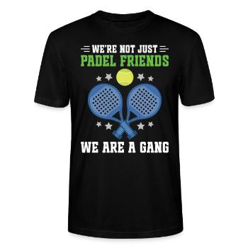 Nous ne sommes pas seulement des amis du padel, nous sommes un - T-shirt bio CRAFTER Stanley Stella Unisexe - noir - Devant - Alina (178cm) & Michal (187cm)