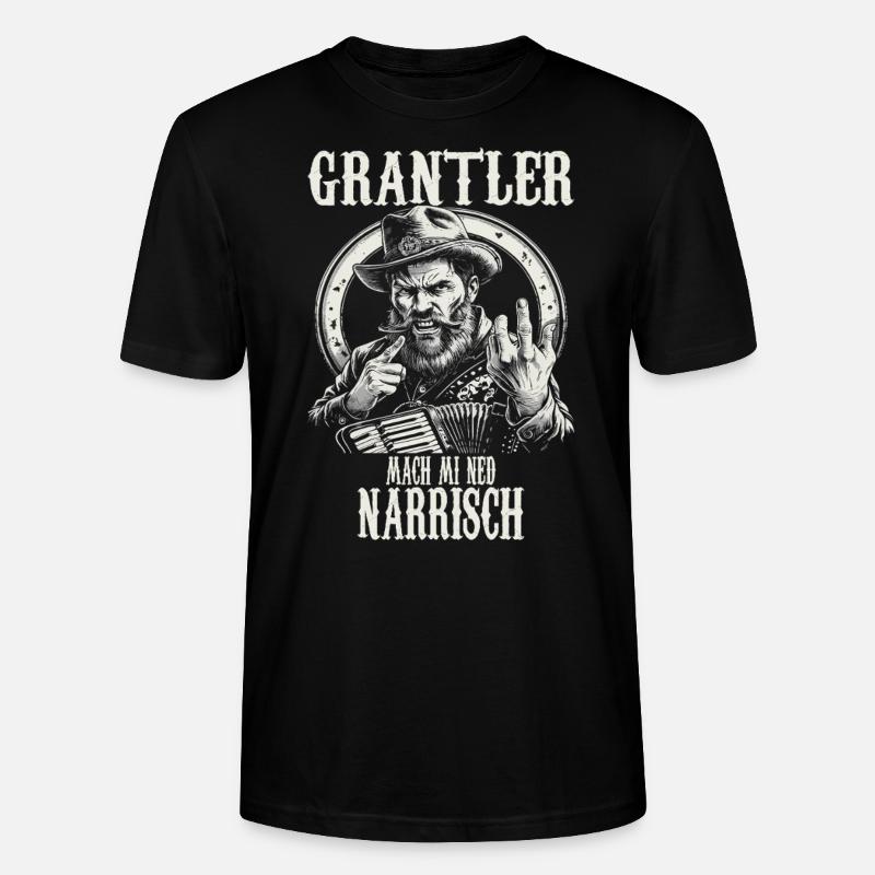 Grantler Dialectes bavarois Bavière - T-shirt bio CRAFTER Stanley Stella Unisexe - noir