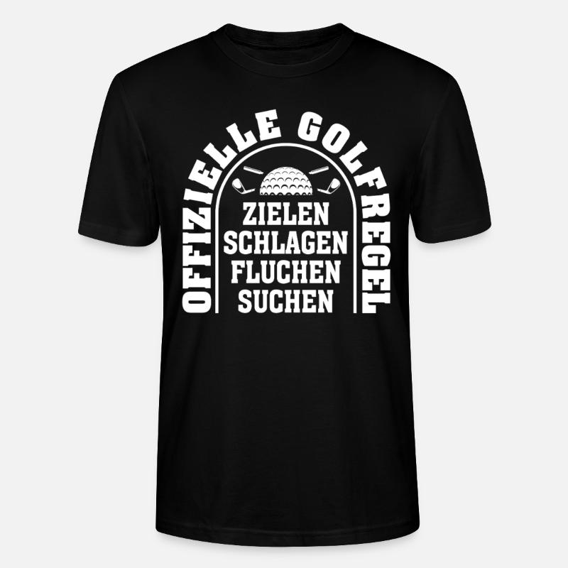Official Golf Rules Fun Golf - Stanley/Stella CRAFTER Unisex Organic T-Shirt - black