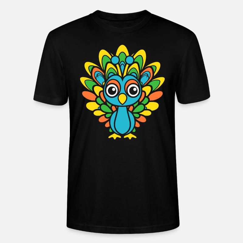 Pfau - Stanley/Stella Unisex Bio-T-Shirt CRAFTER - Schwarz
